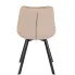 Beżowe pikowane krzesło nowoczesne Ivos
