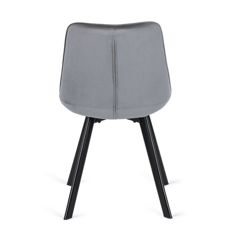 Szare pikowane krzesło nowoczesne Ivos