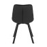 Czarne pikowane krzesło nowoczesne Ivos