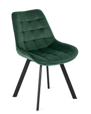 Zielone eleganckie welurowe krzesło - Ivos w sklepie Edinos.pl