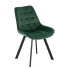 Zielone eleganckie welurowe krzesło - Ivos