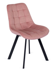 Różowe pikowane krzesło kubełkowe - Ivos w sklepie Edinos.pl
