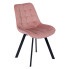Różowe krzesło welurowe Ivos