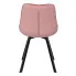 Różowe pikowane krzesło nowoczesne Ivos