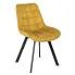 Musztardowe nowoczesne krzesło tapicerowane - Ivos