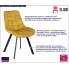 Musztardowe tapicerowane krzesło Ivos