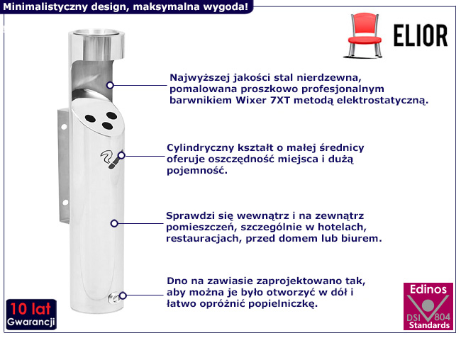 Wisząca nowoczesna popielniczka Rantori