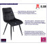 Czarne nowoczesne krzesło Vano
