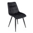 Czarne tapicerowane pikowane krzesło - Vano