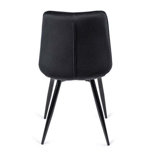 Czarne welurowe krzesło Vano