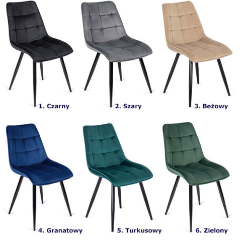 Kolory krzesła Vano