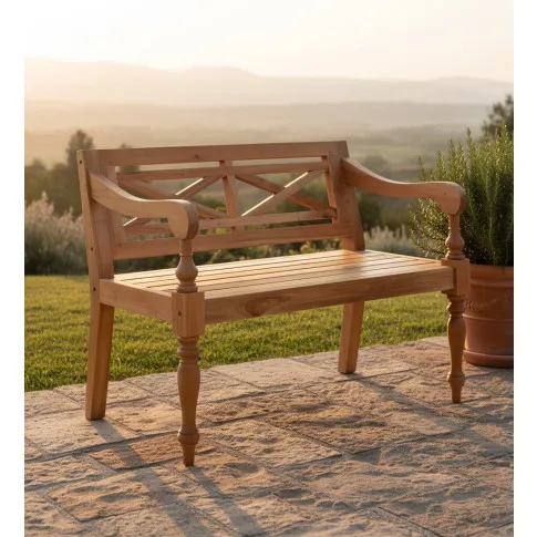 Fotografia Ławka do ogrodu Elstar - brązowa z kategorii Ławki ogrodowe