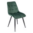 Zielone pikowane welurowe krzesło - Vano