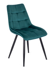 Turkusowe eleganckie krzesło welurowe - Vano