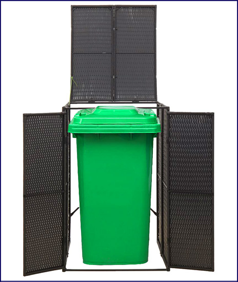 Czarna osłona na śmietnik Novida 3X