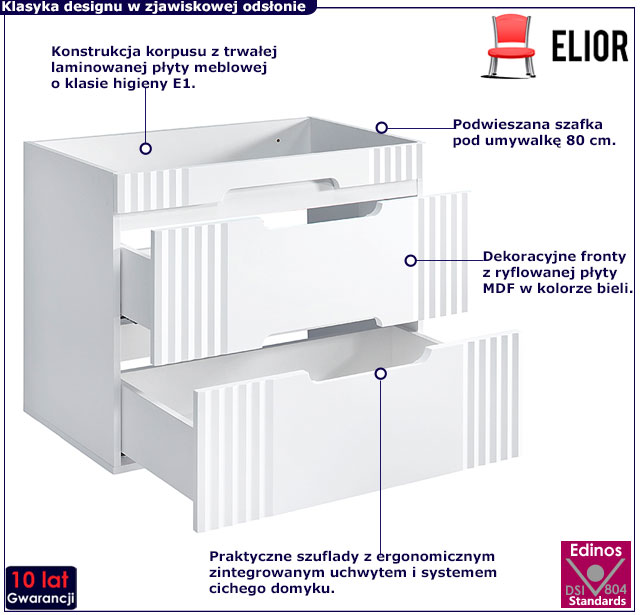 Szafka łazienkowa umywalkowa 80 cm Ralfo 4X