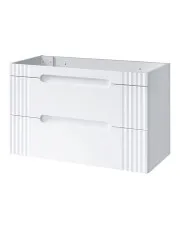 Biała szafka łazienkowa z szufladami 100 cm - Karisma 4X w sklepie Edinos.pl