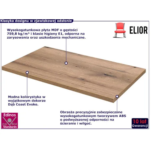 Blat łazienkowy dąb 80cm Karisma 5X