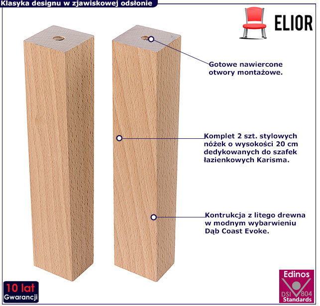 nogi drewniane Ralfo 6X