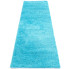 Jasnoniebieski chodnik dywanowy typu shaggy - Jafos