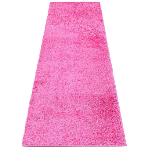 Różowy chodnik dywanowy shaggy Jafos