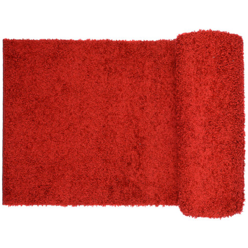 Czerwony chodnik dywanowy typu włochacz Jafos