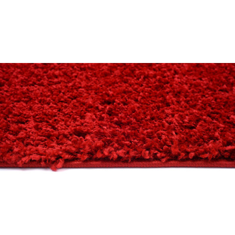 Czerwony prostokątny dywan pokojowy włochacz Azos