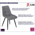 Szare krzesło z ekoskóry Taxo