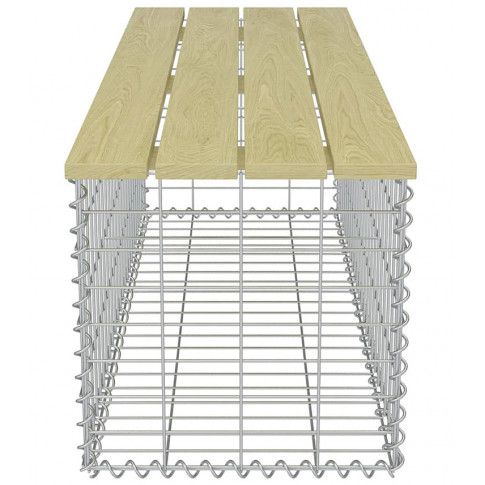 Szczegółowe zdjęcie nr 4 produktu Gabionowa ławka ogrodowa - Fragina 120 cm
