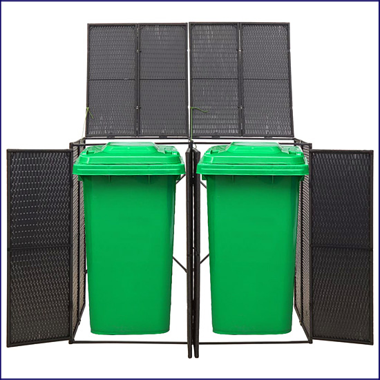 Czarna osłona na śmietnik Novida 4X