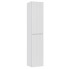 Biały słupek łazienkowy ścienny z lamelami - Dione 4X