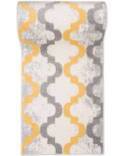 Szaro-żółty chodnik dywanowy w marokański wzór - Fuwi 4X w sklepie Edinos.pl