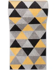 Szaro-żółty skandynawski chodnik dywanowy na metry - Fuwi 3X