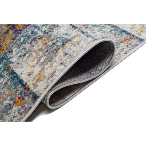 Szaro-kolorowy chodnik dywanowy w kratkę Brewis 9X