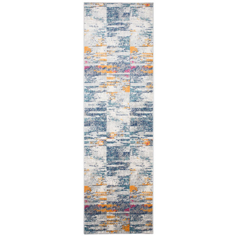 Kolorowy chodnik dywanowy w nowoczesny wzór Brewis 10X