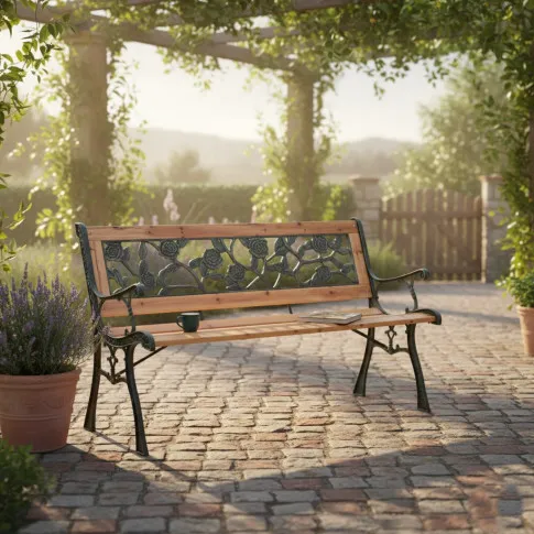 Fotografia Drewniana ławka ogrodowa Darco z kategorii Ławki ogrodowe