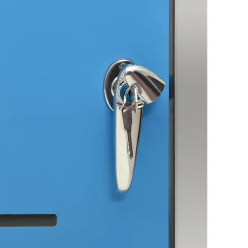 Stalowa osłona zamykana na klucz Zinero kolor niebieski