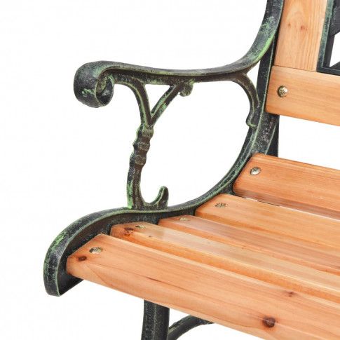Szczegółowe zdjęcie nr 4 produktu Drewniana ławka ogrodowa z oparciem Rosa 2X