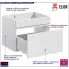 Biała szafka umywalkowa 60cm Dione 5X