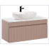 Różowa szafka umywalkowa 100cm z blatem Dione 5X