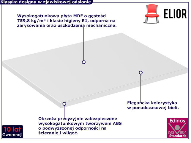 Blat łazienkowy 60 cm Tereza 6X biały