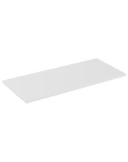Biały prostokątny blat do szafki umywalkowej 100 cm - Dione 6X w sklepie Edinos.pl
