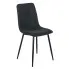 Czarne tapicerowane minimalistyczne krzesło - Zani