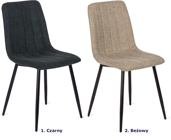 Beżowe metalowe krzesło pikowane do jadalni Kafti