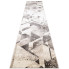 Nowoczesny chodnik dywanowy beżowo brązowy w geometryczny wzór Iwos 4X