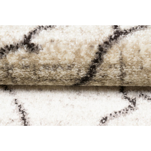 Beżowy dywan w brązowy nowoczesny wzór Uwis 6X