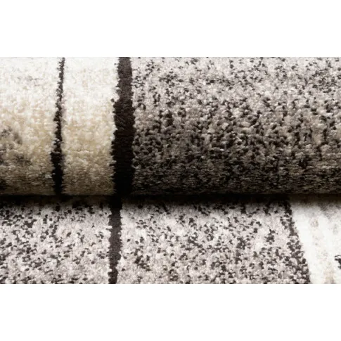 Szaro czerwony dywan nowoczesny w geometryczny wzór Uwis 8X