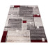 Nowoczesny dywan w szare i czerwone kwadraty - Uwis 8X