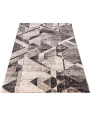 Beżowo-brązowy dywan w nowoczesny geometryczny wzór - Uwis 9X w sklepie Edinos.pl