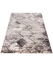 Nowoczesny dywan w beżowo-brązowy wzór geometryczny - Uwis 9X w sklepie Edinos.pl